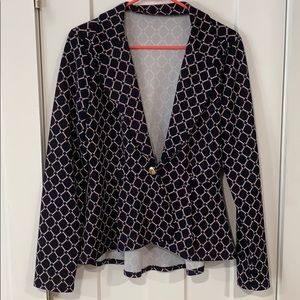 Blue, red and white Peplum Back Blazer !